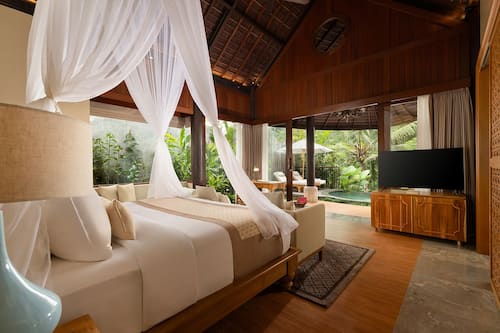 Villa, piscine privée, vue fleuve (Jungle Pool Villa) | 1 chambre, minibar, coffres-forts dans les chambres, bureau