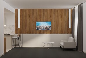 Caja de seguridad en la habitación, cortinas blackout y wifi gratis 