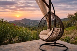 Living area - Villa Kotseli: Traditional Stone House with Pool & Sunset Sea Views (Andros)