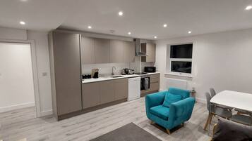 Basic Apartment, 2 Bedrooms | Private kitchen | Electric kettle, dining tables