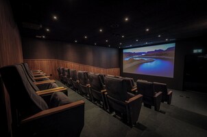 43-inch flat-screen TV with cable channels