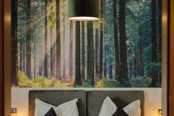 Dolomites Double Room | In-room safe, blackout drapes, free WiFi, bed sheets