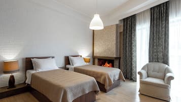 Hypo-allergenic bedding, desk, laptop workspace, soundproofing