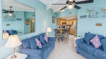 Condo, Multiple Beds, Balcony, Partial Sea View (Aquarius 408) | Living area