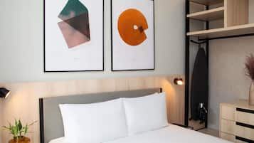 Hypo-allergenic bedding, memory-foam beds, in-room safe
