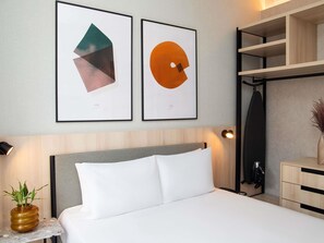 Hypo-allergenic bedding, memory foam beds, in-room safe