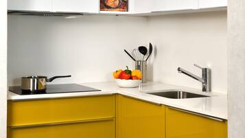 Business Apartment, 1 Bedroom | Private kitchenette | Espresso maker, eco-friendly cleaning products