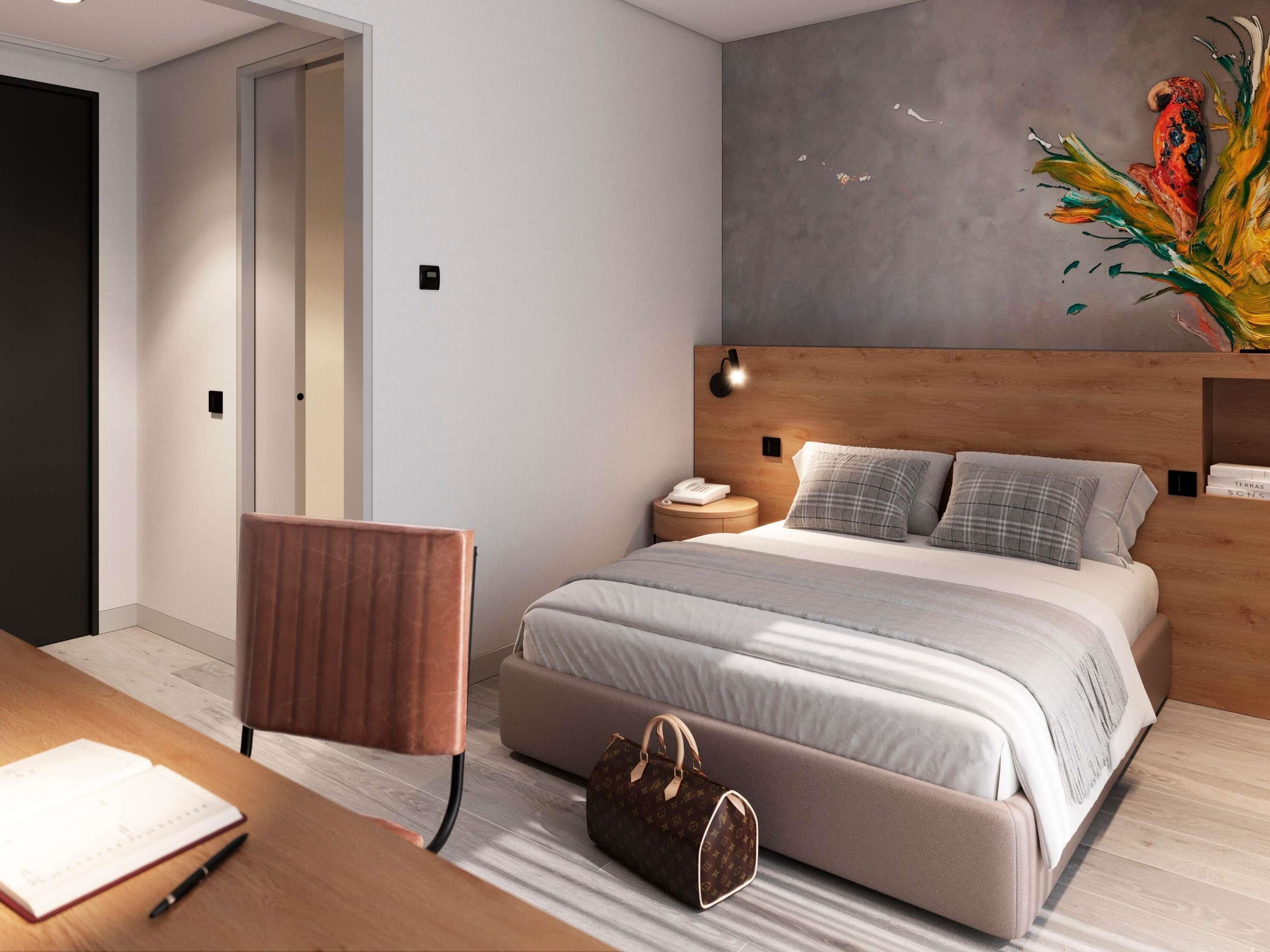 Roupas de cama premium, frigobar, cofres nos quartos, escrivaninha