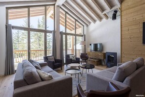 Living area - Wifi, sauna, balcony, parking, tv, ski locker, 125m², La Rosière (La Rosière Montvalezan)