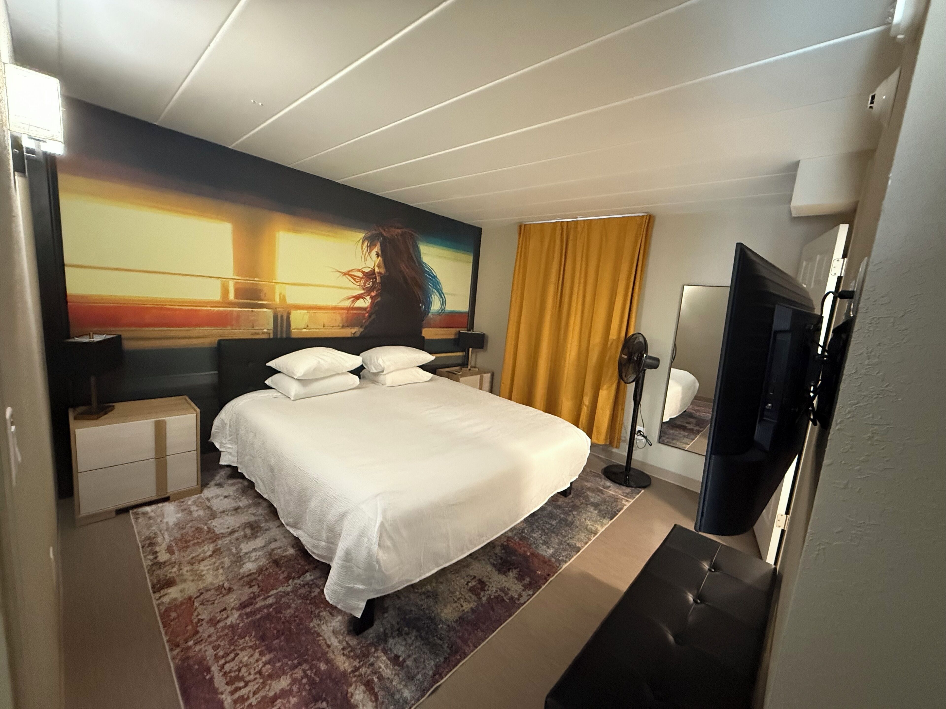 Luksussuite | Dundyner, blendingsgardiner, strykejern/-brett og wi-fi (inkludert)