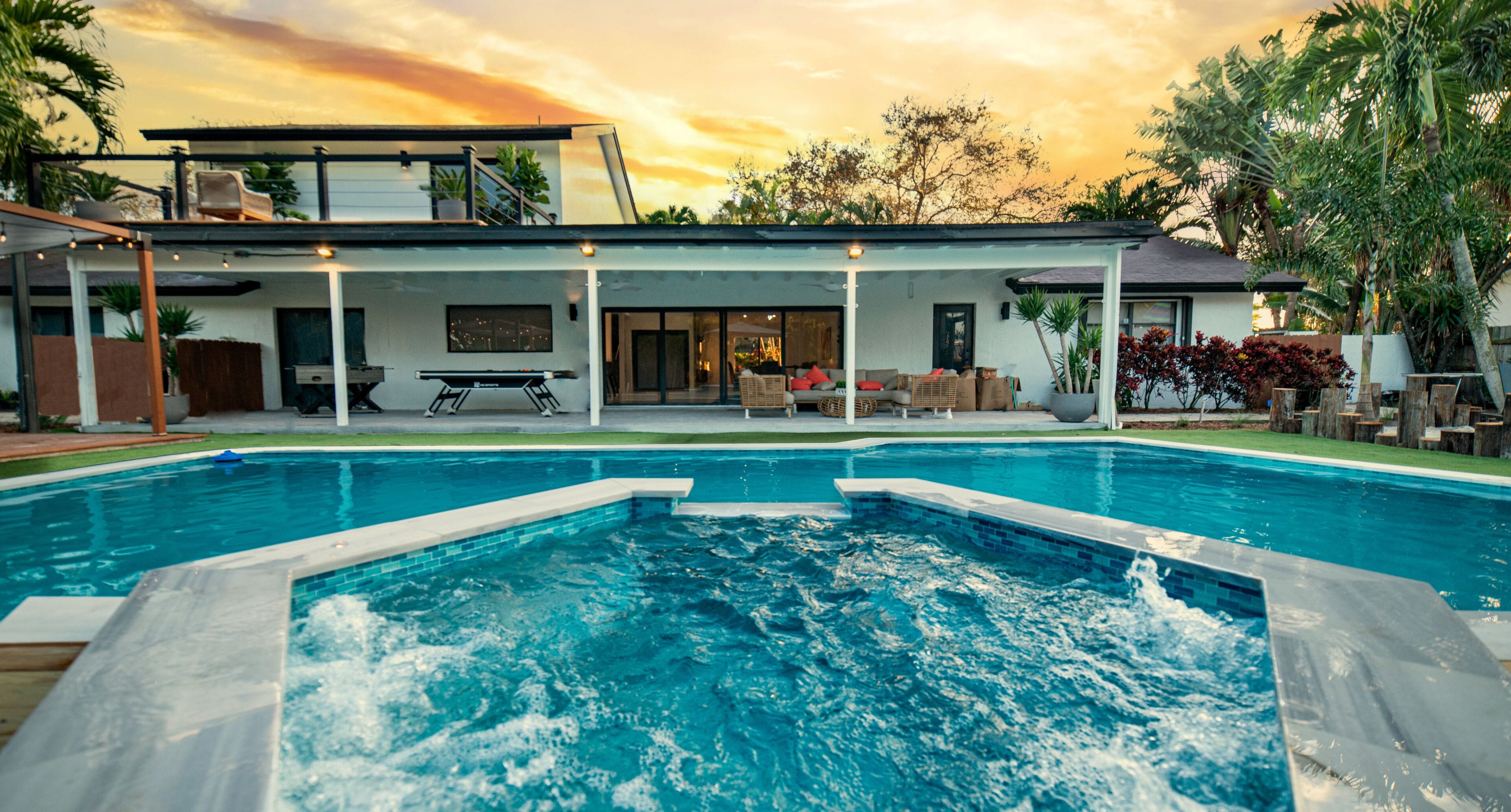A heated pool