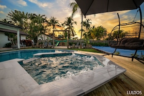 A heated pool