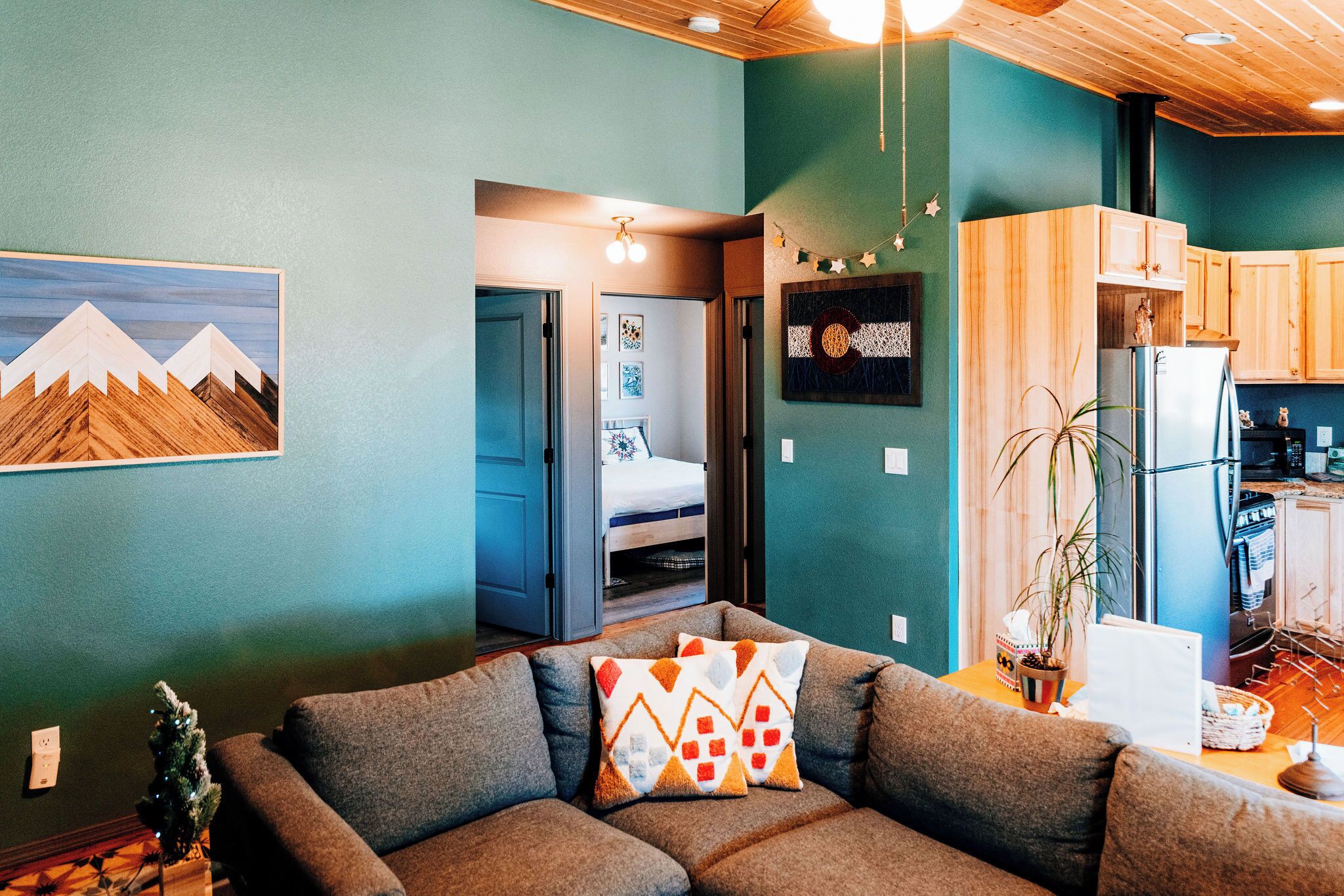 智能電視、壁爐、書籍