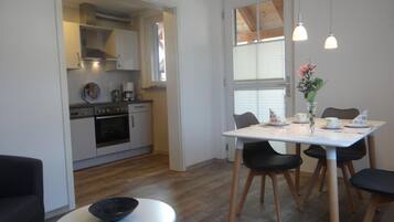 Apartment | Private kitchen | Oven, electric kettle, toaster