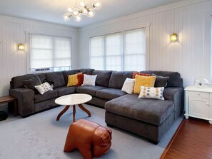 Smart TV, fireplace, video games, books