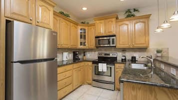 Condo, Multiple Beds, Balcony, Pool View (Dom's Beach Retreat) | Private kitchen | Fridge, microwave, oven, stovetop