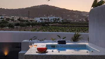 Suite Deluxe, piscine privée, vue vignoble | Vue sur le vignoble