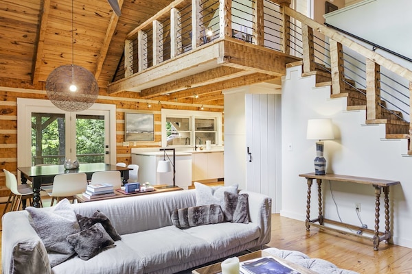 Smart TV, chimenea, reproductor de DVD, libros