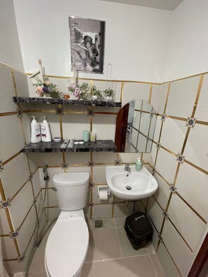 Handtücher, Seife, Shampoo, Toilettenpapier