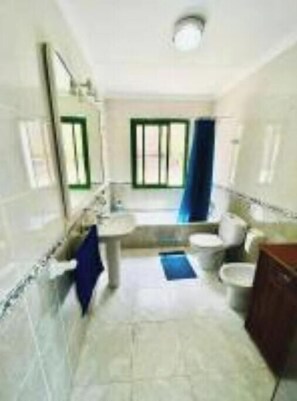 SĂšche-cheveux, bidet, serviettes fournies, savon