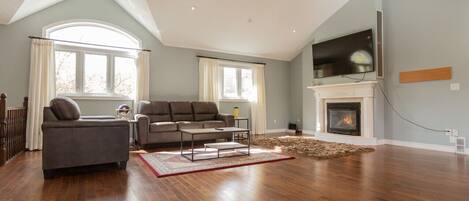 TV connectée, cheminée