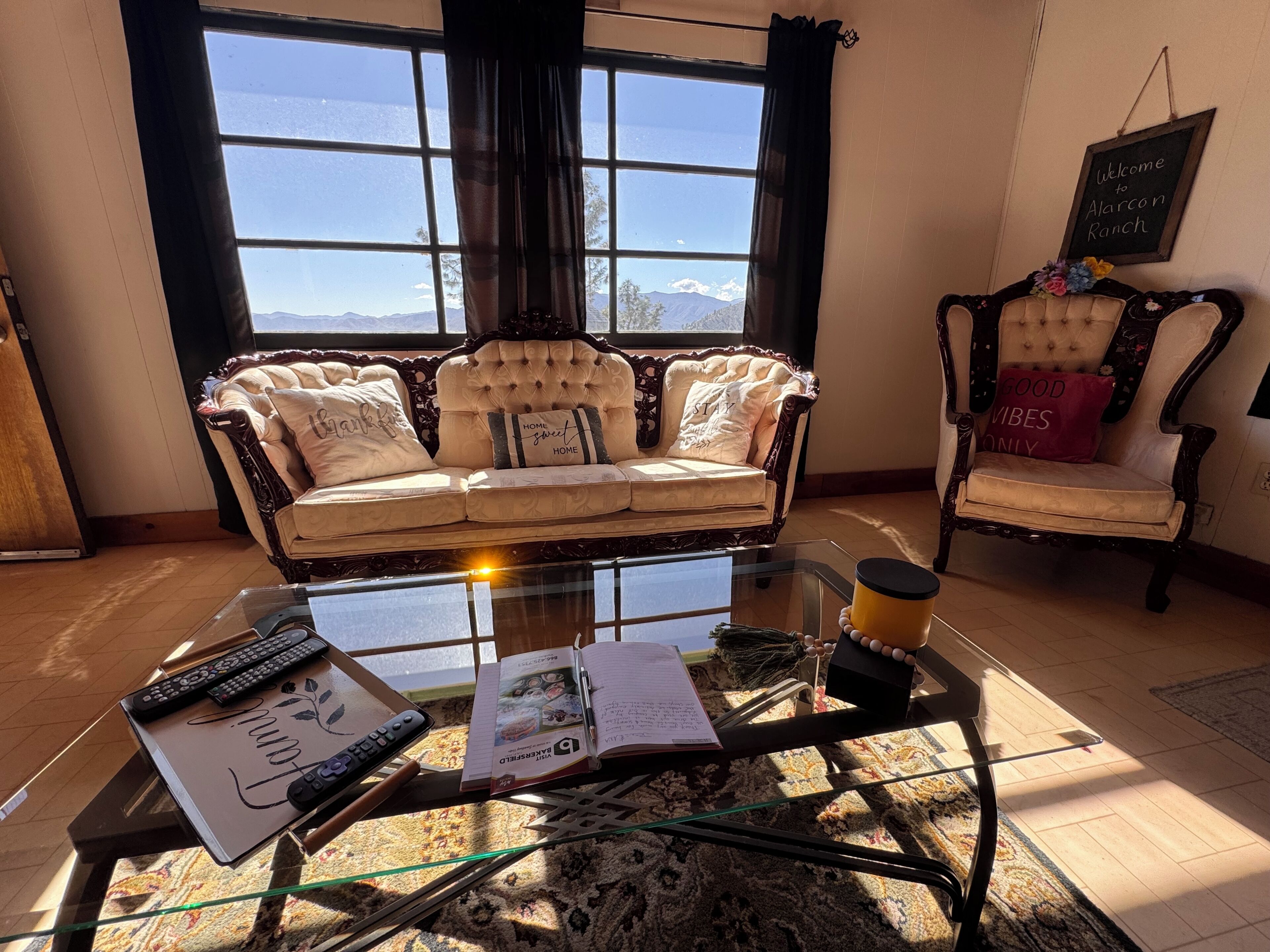 Smart TV, fireplace, DVD player, books