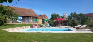 Pool - peaceful,private,modernized farmhouse,courtyard, pool with vineyard valley views (Cerik)