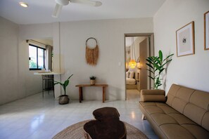 Studio, 1 King Bed with Sofa bed, Balcony | Living area - Hotel Noah Tulum (Tulum)
