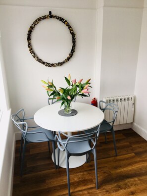 Dining - LUNA LOFT STYLE APARTMENT, ST IVES, CORNWALL 
includes private parking 

 (St Ives)