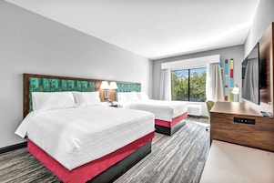 Room, 2 Queen Beds, Refrigerator & Microwave | In-room safe, iron/ironing board, free WiFi