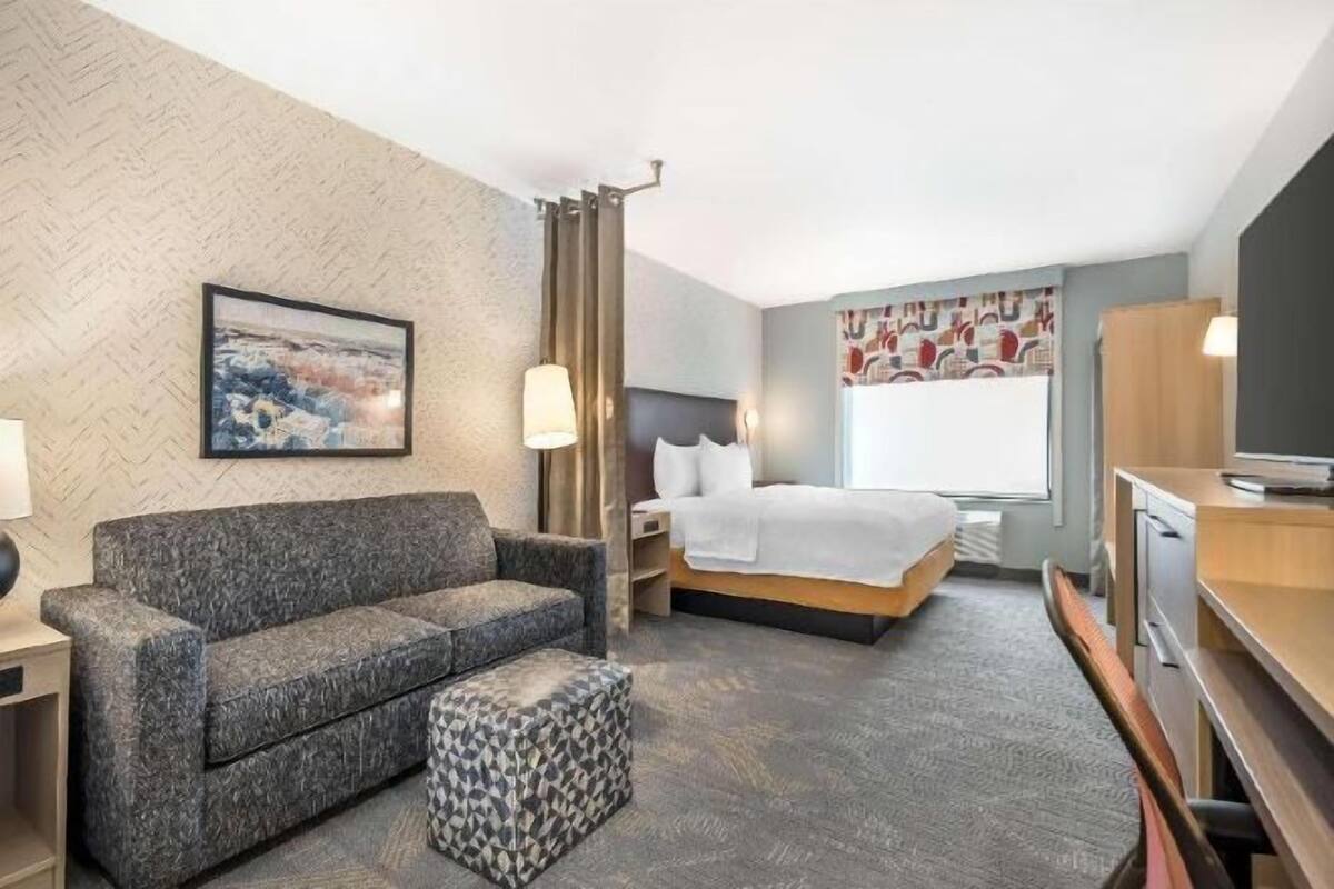Blackout curtains, iron/ironing board, free WiFi, bed sheets