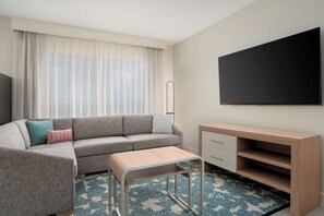 55-inch flat-screen TV with cable channels