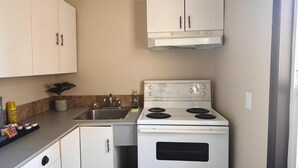 Suite Familiale, cuisine, vue ville