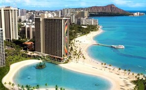 Beach - Hilton Hawaiian Village Lagoon Tower Ocean View 1-Bed, 1-Ba Condo (Honolulu)