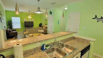 Condo, Multiple Beds, Kitchen, Pool View | Interior