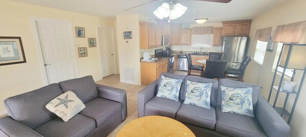 House, Multiple Beds, Patio, Garden View (Pompano Beachview Home) | Living area | 42-inch flat-screen TV with digital channels