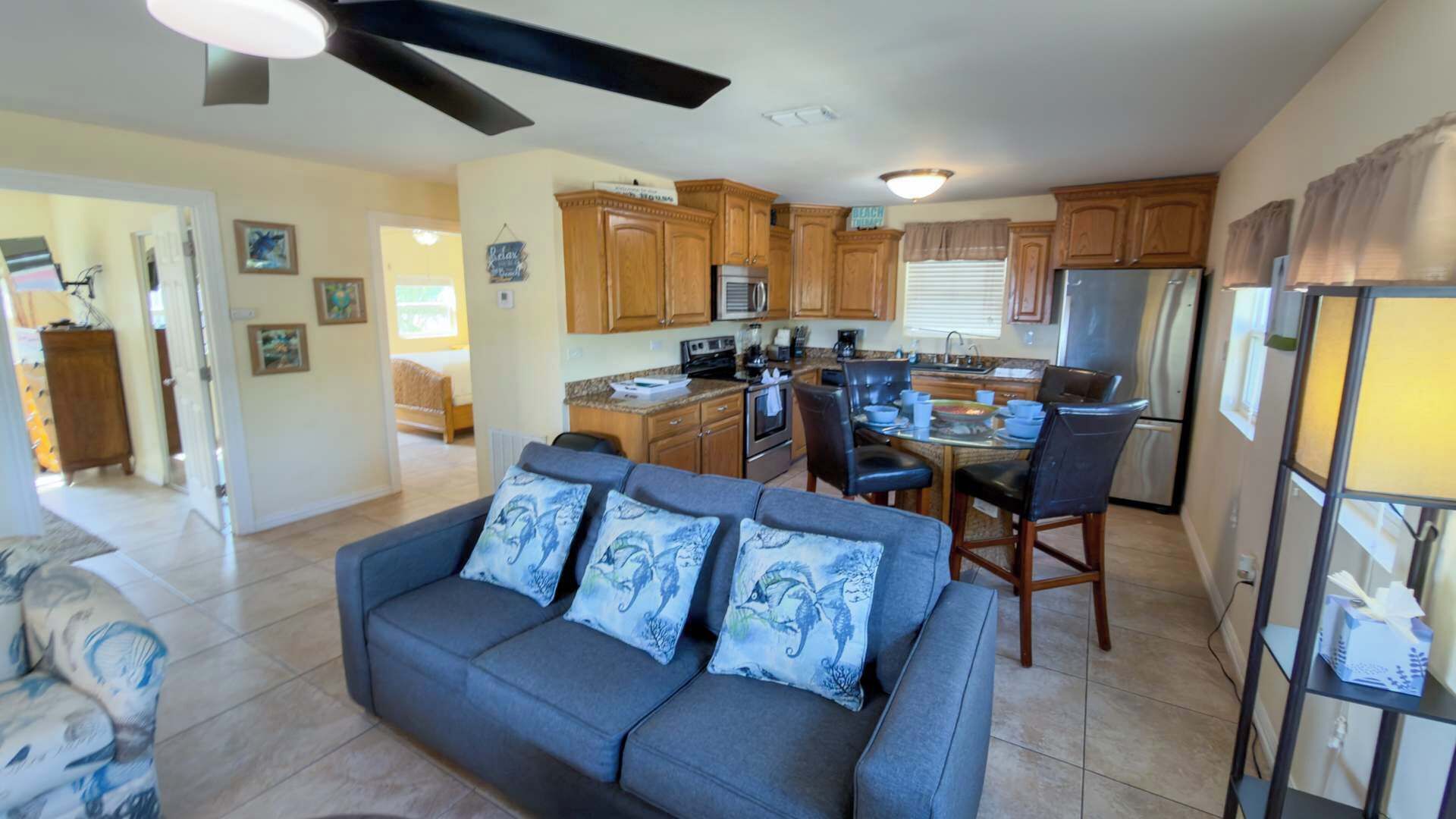 House, Multiple Beds, Patio, Garden View (Pompano Beachview Home) | Living area | 42-inch flat-screen TV with digital channels