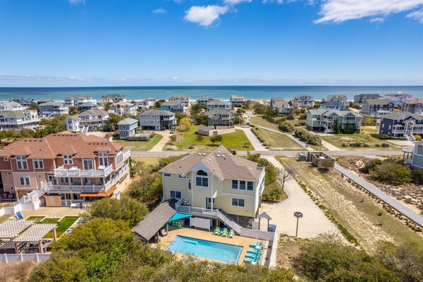 Exterior - The Good Stuff: Oceanside, Private Pool, Two Hot Tubs, Easy walk to Beach! (Corolla)