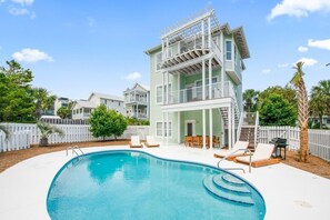 Een verwarmd zwembad