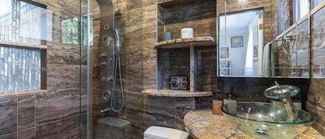 Hair dryer, towels