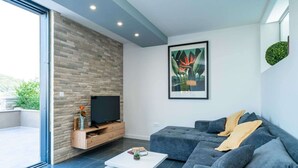 Living room - Apartments Villa Arcadia - One Bedroom Apartment With Terrace and Sea View (Dubrovnik)