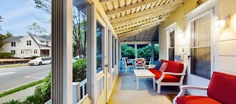 Dog-friendly 2-story home near beach with screened porch, fast WiFi, W/D, & AC