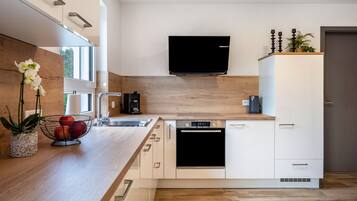 Fridge, oven, stovetop, dishwasher