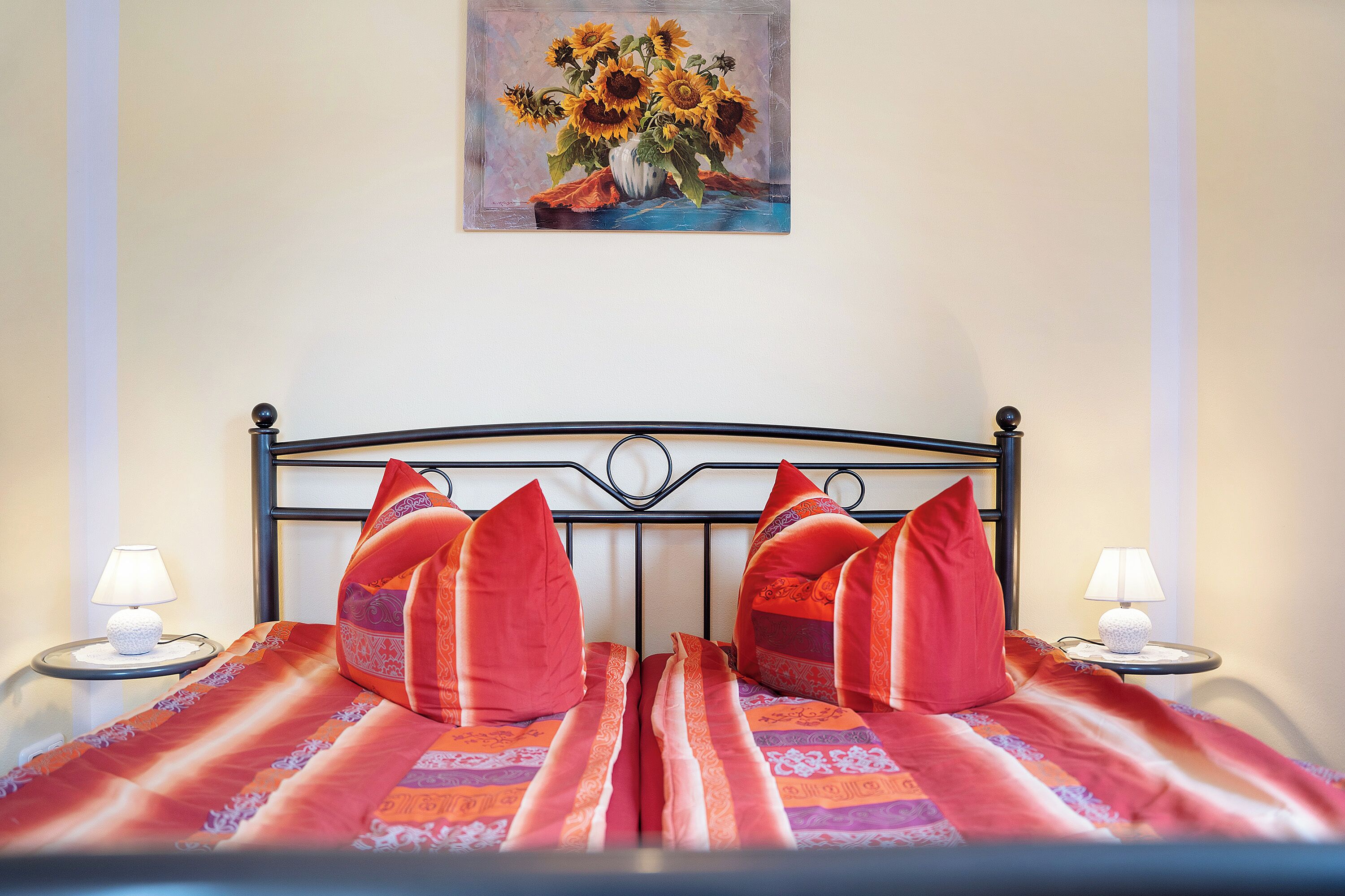 2 makuuhuonetta, vuodevaatteet