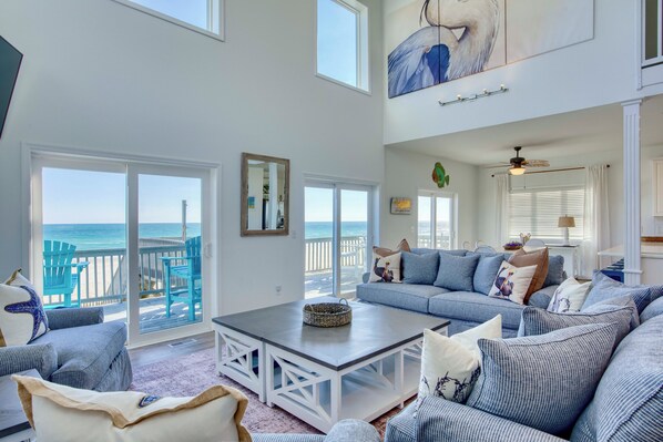 TV - Reel Peace - Stunning Oceanfront, 4 bedroom, New updates (North Topsail Beach)