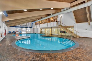 Indoor pool, outdoor pool - Winter Hideaway: Sled Hill Hot Tub Fireplace Game Room (Gouldsboro)