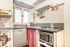 Fridge, microwave, stovetop, dishwasher
