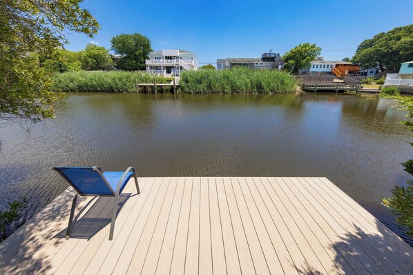 Terrace/patio - Sandbridge Canalside, Dog Friendly, Pool, Hot Tub 6 BR (Virginia Beach)