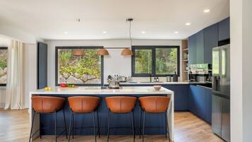 Microondas, placa de cocina y lavavajillas