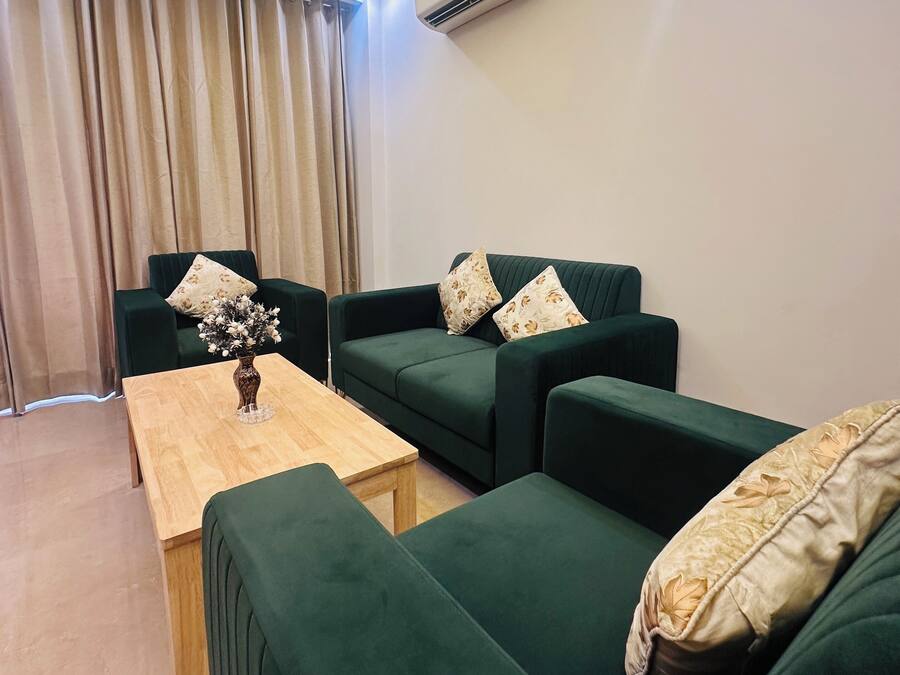 Luxury Apartment | Living area | 32-inch Smart TV with digital channels